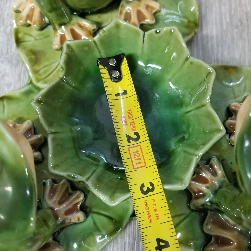 Frogs on lilypads candle holder